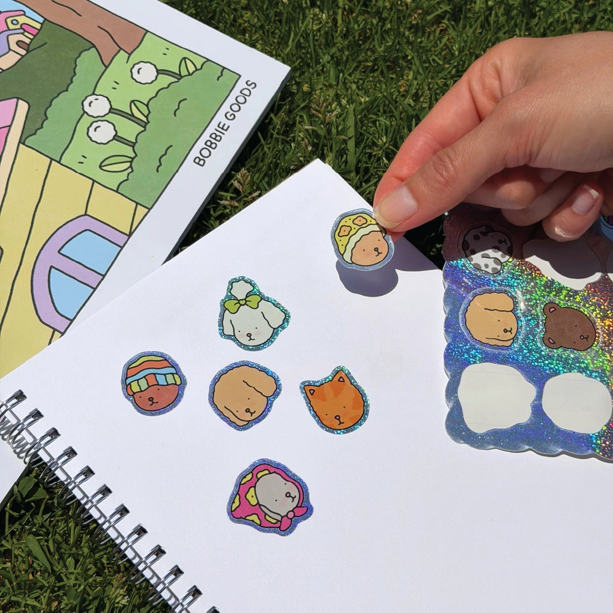Bobbie Goods Sticker Sheet - Super Sparkly

24 glitter stickers!
Weatherproof
Gloss finish
Sheet is 5" x 7"