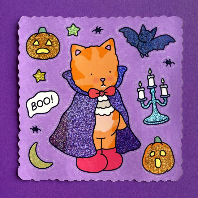 Bobbie Goods Sticker Sheet - Vampire Kitten

Dr. Parmesan is sooooo spooky . . . 🕷️