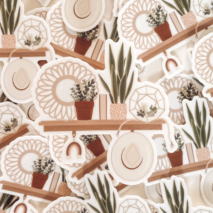 Adhesivo para estantería estilo boho