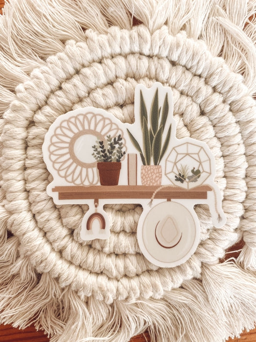 Adhesivo para estantería estilo boho