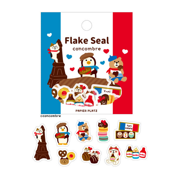 Papier Platz x Concombre Flake Sticker - Bonjour Chocolate