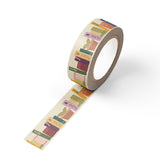 Our bookshelf washi tape brings literary charm to everyday projects with a whimsical pattern of neatly arranged books on cozy shelves. Easy to tear, reposition, and remove, it's perfect for personalizing journals, planners, happy mail, gift wrap, bookmarks, scrapbooks, and handmade cards. A thoughtful addition to any stationery or book-themed collection, this design is sure to appeal to readers, writers, teachers, librarians, and anyone who loves the comfort of a well-stocked bookshelf.

Additional Details: