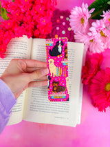 The design for this bookmark was illustrated by me and inspired by my love for books! The illustration is then professionally printed and made into this cute bookmark. The bookmark size is 2" x 6", it is printed on heavyweight 110lb matte card stock, laminated, and is single sided.
