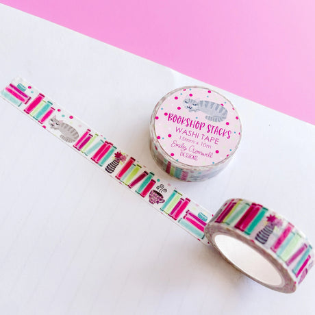 ✦ DETAILS ✦&nbsp;

Size: 15mm width x 10m length
Removable Washi Tape
Slightly Transparent&nbsp;
Features my hand drawn design as a repeat pattern