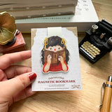 PaperaicaShop Girl Reading Magnetic Bookmark