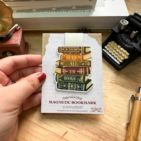 PaperaicaShop Read All The Books Magnetic Bookmark