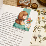 PaperaicaShop Spring Girl Magnetic Bookmark