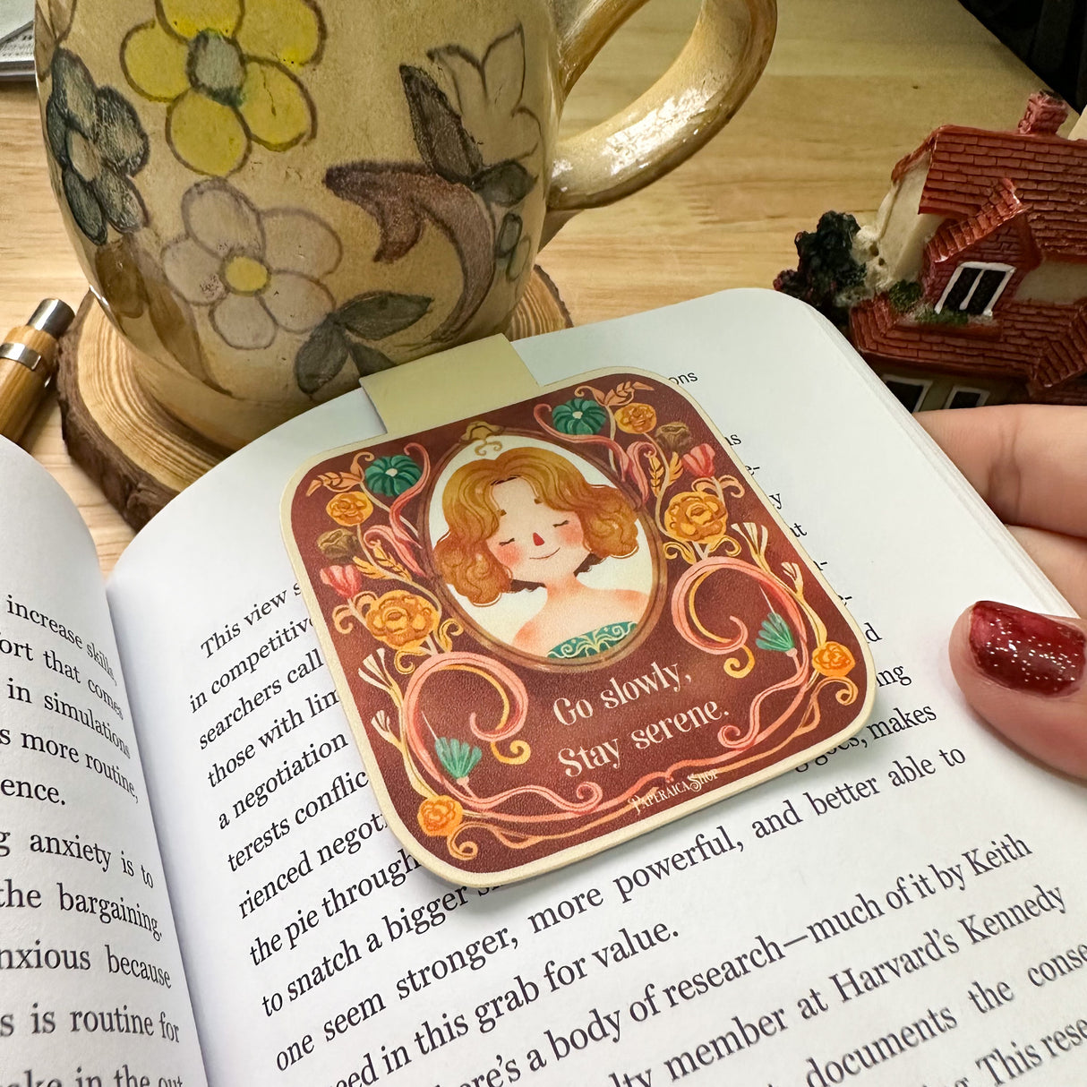 PaperaicaShop Stay Serene Magnetic Bookmark