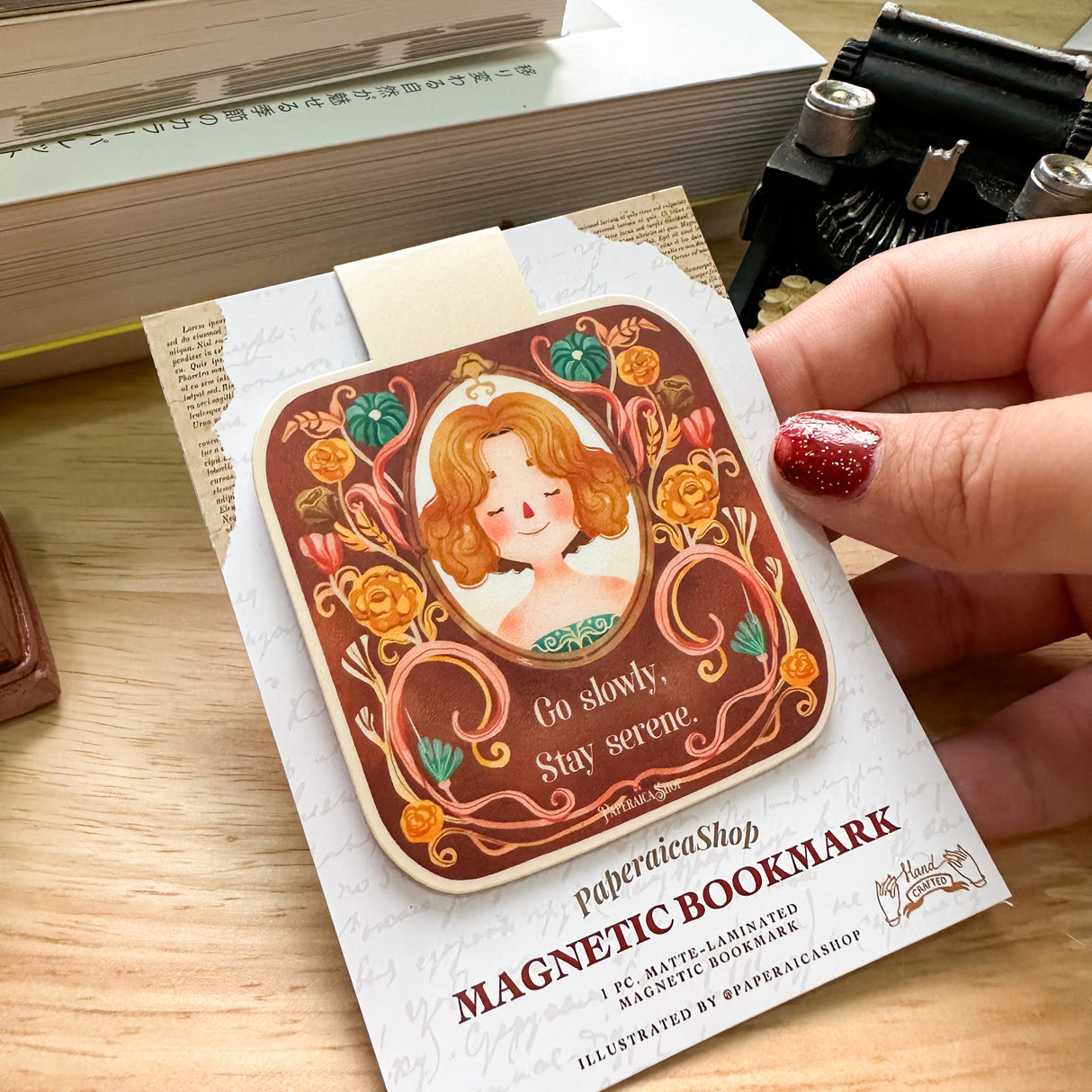 PaperaicaShop Stay Serene Magnetic Bookmark
