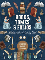 Celebrate the literary life with 500+ stickers and 50+ activity pages, puzzles, and trivia.

Whether you consider yourself a bibliophile or are interested in novels and literature, Books, Tomes & Folios Sticker, Color & Activity Book is for you! Inside, you will find:

Beautifully illustrated stickers: Use them to decorate envelopes, gift wrap, letters, scrapbooks, journals, or cell phone and tablet cases. On the backs of the sticker pages are various literary quotes. 
Bookish coloring pages, featuring line