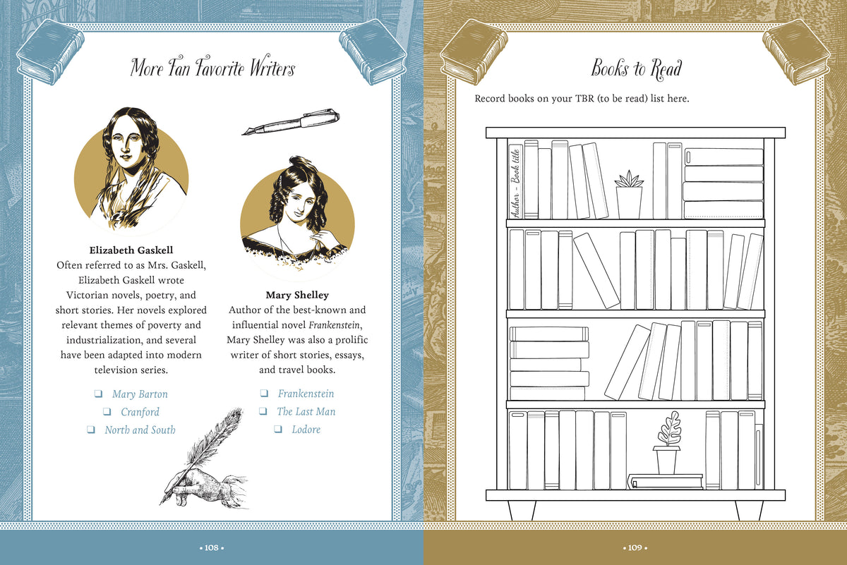 Celebrate the literary life with 500+ stickers and 50+ activity pages, puzzles, and trivia.

Whether you consider yourself a bibliophile or are interested in novels and literature, Books, Tomes & Folios Sticker, Color & Activity Book is for you! Inside, you will find:

Beautifully illustrated stickers: Use them to decorate envelopes, gift wrap, letters, scrapbooks, journals, or cell phone and tablet cases. On the backs of the sticker pages are various literary quotes. 
Bookish coloring pages, featuring line