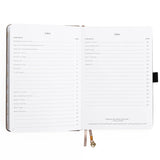 A love letter to book lovers, the Books of Beauty Reading Notebook is designed for cozy reading moments and thoughtful reflection.

Featuring a soft vegan leather cover in a dreamy seafoam hue, delicate gold-foil accents, and an elegant interior end page pattern, this notebook is as beautiful as it is functional—perfect for reading logs, book reviews, TBR lists, and journaling your favorite quotes.

A timeless addition to any stationery or bookish collection—ideal for readers, writers, and journal lovers.