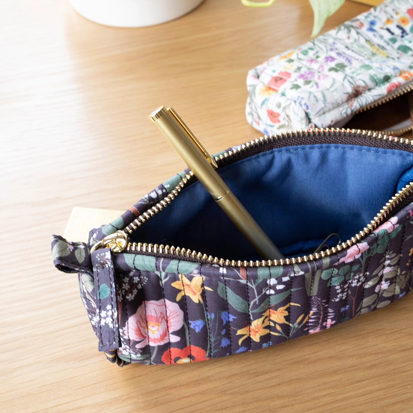Botanica Paper Co. - Cotton Quilted Pencil Pouch - Wild Flowers