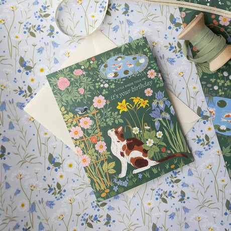 A lovely birthday card based on hand painted watercolor &amp; gouache artworks.

~ A2 (4¼" x 5½") folded-card
~ Warm white heavy card stock, matte
~ Full color&nbsp;
~ Blank interior
~ Paired with &nbsp;A2 envelope
