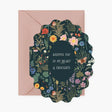 A lovely greeting card featuring florals and butterflies to show someone you are thinking of them.&nbsp;

~ A2 (4¼" x 5½") folded-card
~ Warm-white premium cardstock
~ Wave die-cut edges
~ Full color&nbsp;
~ Blank interior
~ Paired with A2 envelope