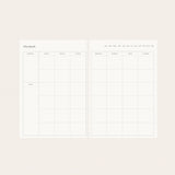 Hand-illustrated luxurious undated planner&nbsp;

Size: 6.25"x 8.5" x 0.75"

&nbsp;Lay-flat binding
Cover printed in full color and gold foil stamped
Matte gold foil-gilded edges ~ Full-color Book linen cloth
Illustrated inner pages
2 satin bookmarks
120 gsm natural white interior pages
Back pocket
Undated with room for 12 months
Birthdays and Special events spread
Monthly view located at the start of each month.
Weekly view
Notes pages