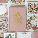 Herbarium | Linen-Bound Undated Planner

Hand-illustrated luxurious undated planner&nbsp;

Size: 6.25"x 8.5" x 0.75"

&nbsp;Lay-flat binding
Cover printed in full color and gold foil stamped
Matte gold foil-gilded edges ~ Full-color Book linen cloth
Illustrated inner pages
2 satin bookmarks
120 gsm natural white interior pages
Back pocket
Undated with room for 12 months
Birthdays and Special events spread
Monthly view located at the start of each month.
Weekly view
Notes pages