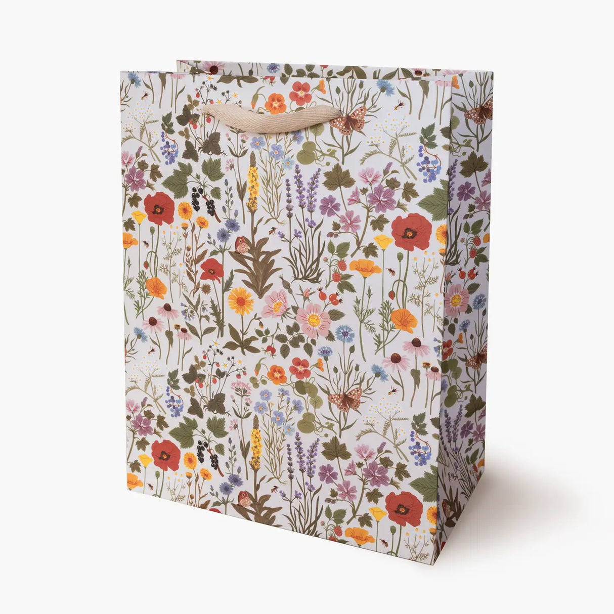 Botanica Paper Co. Medium Gift Bag - Botantist

Heavyweight uncoated paper stock&nbsp;
Printed in full color&nbsp;
Cotton ribbon handles
Cardboard floor insert&nbsp;
Size: 8" x 10.25" x 4.25"