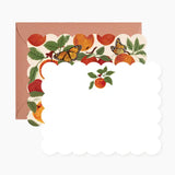 A lovely floral writing set based on Oana Befort's watercolor and gouache illustrations.

~ Size A2, 5.5" x 4.25"
~ Pack of 4 writing cards + 4 A2 envelopes
~ Scalloped die-cut edges
~ Printed full color on &nbsp;heavyweight card stock
~ Illustrated &nbsp;pattern on the back