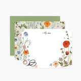 Botanica Paper Co. Herbarium A6 Notecards | Set of 4

Size A2, 5.5" x 4.25"
Pack of 4 writing cards + 4 A2 envelopes
Die-cut corners&nbsp;
Printed full color on heavyweight card stock
Illustrated pattern on the back