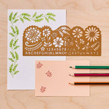 Botanical Metal Drawing Stencil For Drawing and Journaling