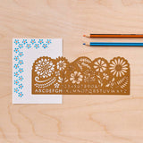 Botanical Metal Drawing Stencil For Drawing and Journaling