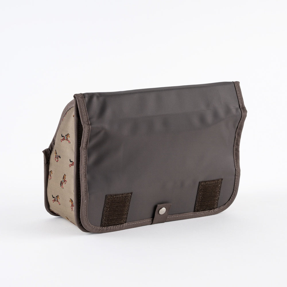 Bow &amp; Tie: Galloping Horses uses necktie fabric that has a luxurious shine.