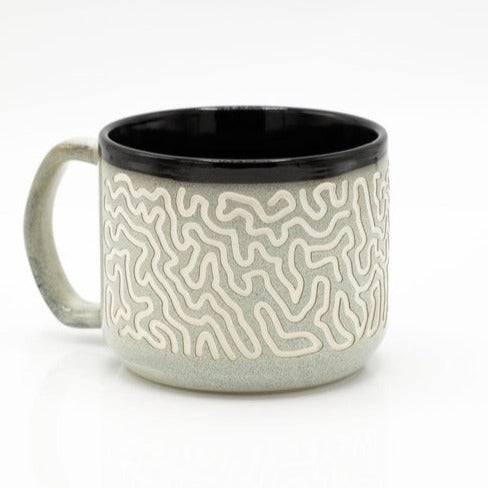 Brain Coral Hand Carved 15 oz Ceramic Mug