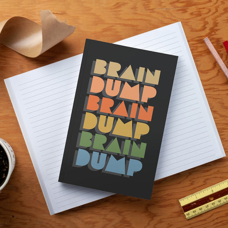 A notebook dedicated to being a landing place for all the things floating through your brain making for a great gift or addition to your collection of journals.