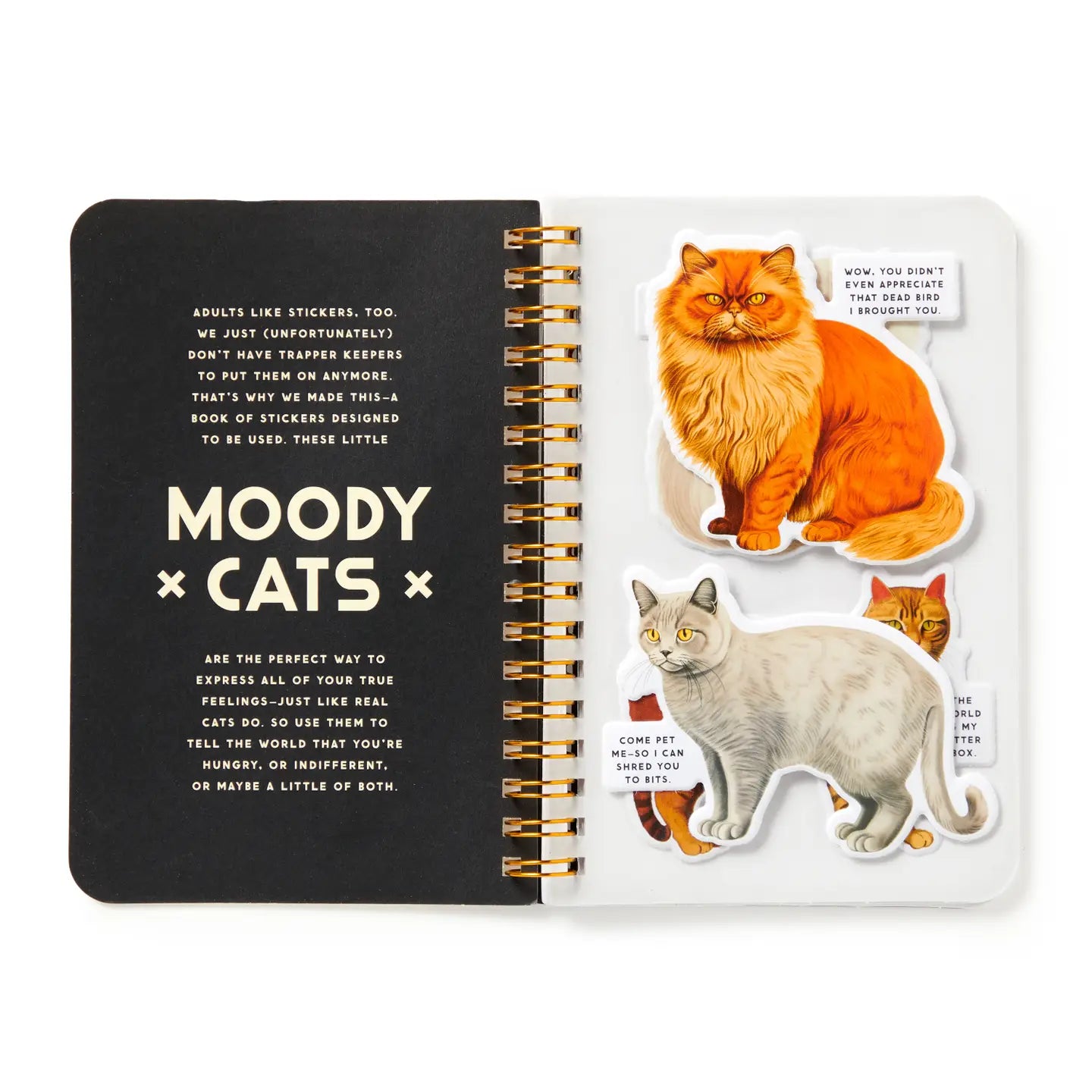 Brass Monkey Moody Cats Googly Sticker Book