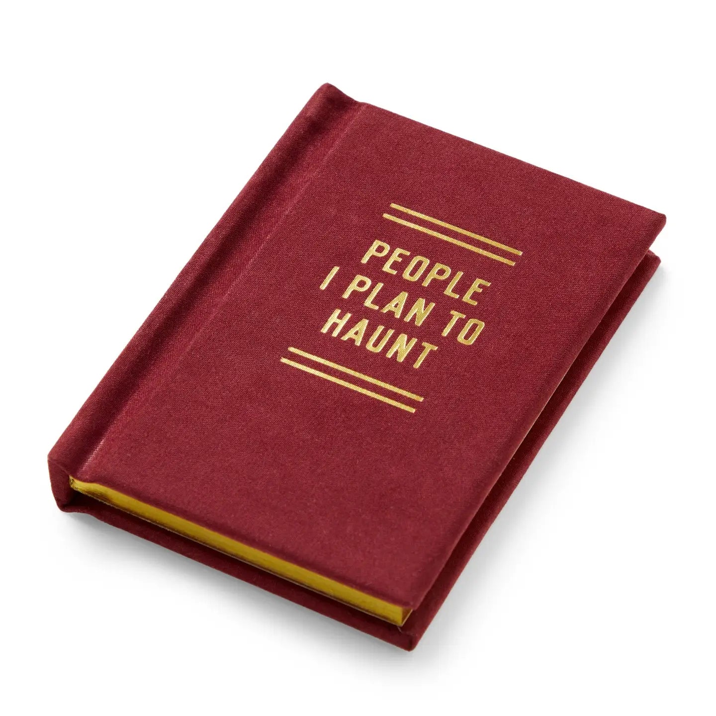 Finally, a pocket-sized place to keep track of your posthumous priorities. Whether it’s petty grudges, unresolved drama, or just a running list of people who deserve a little ghostly mischief, this 2.75” by 3.75” diary is your future haunting blueprint. With 112 gilded-edge pages, it’s the perfect mix of elegance and eerie intent.&nbsp;

Styled with nostalgic flair and a touch of the macabre, this diary channels old-school stationery vibes with just enough spooky sass. It’s ideal for chronicling your spectr