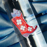 Bromstad Printing Co. - Cowboy Boot Cat Clear Vinyl Sticker

Cat in a cowboy boot! Yeehaw! This 3" cat sticker has clear edges so it pops on colorful backgrounds, making it purrfect for adorning water bottles, laptops, and more.

Waterproof
3x3