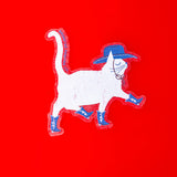 Yeehaw! Dust off your boots because Cowboy Cat is here! This 3" clear matte sticker is purrfect for adorning water bottles, laptops, and more.