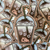 Bubu and Moonch Iced Coffee Vinyl Sticker