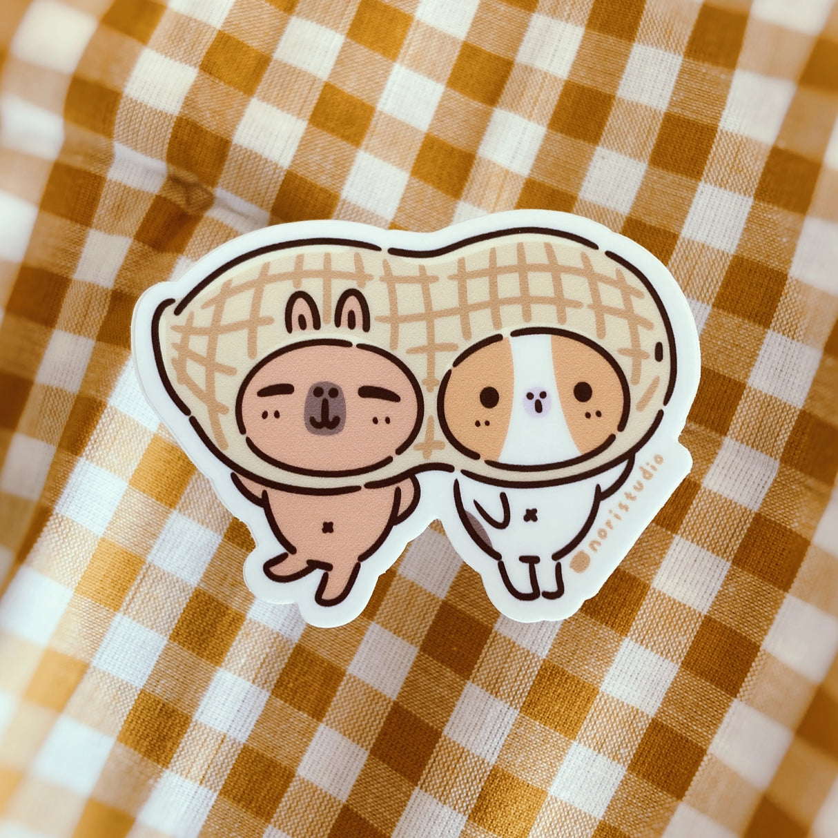 Bubu and Moonch Peanuts Twins Vinyl Sticker