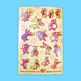 Bug Band Glitter Vinyl Sticker Sheet
