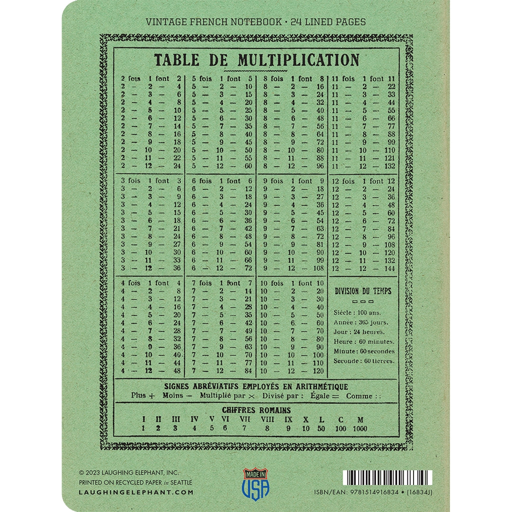 Butterfly French Notebook