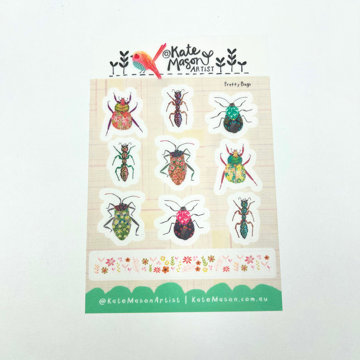 Kate Mason Sticker Sheet - Pretty Bugs