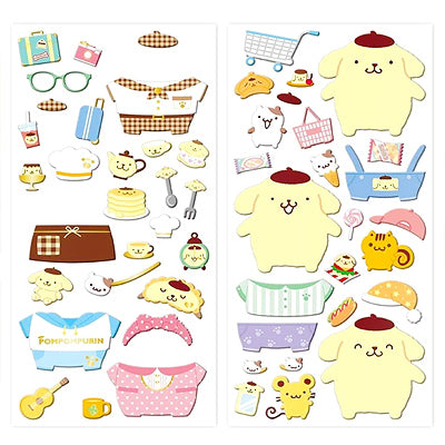 Sanrio "Pompompurin Daily Style" Dress Up Puffy Sticker