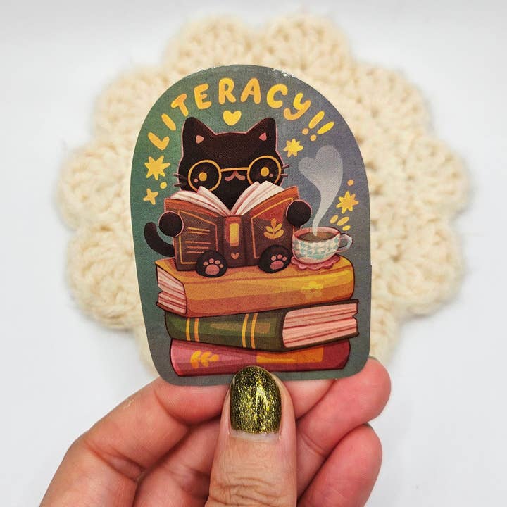 CC's Art Café Literacy!! Vinyl Sticker