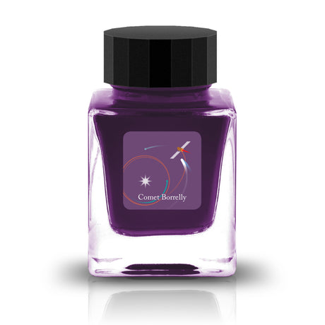Comet Borrelly&nbsp;Ink

The HASE Collection is in collaboration with HASE Glass Works (A Japan based glass studio) and is full of shimmering inks designed specifically for glass pens. These inks are named after iconic comets due to their metallic nature.&nbsp;

RGB: 110, 71, 116

Purple
30ml

Silver Metal
Glass Pen Only