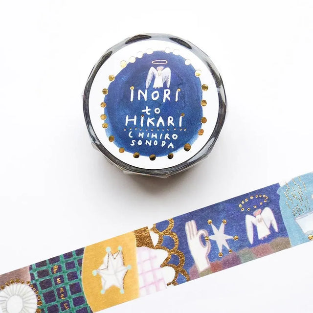 Cozyca Products - CHIHIRO SONODA Washi Tape - INORI to HIKARI

Washi tape&nbsp;by artist CHIHIRO SONODA, who is also known for embroidered works such as brooches and earrings.&nbsp;A beautiful design with various prayers and wishes.&nbsp;The occasional shiny gold foil stamping is an accent.

20mm wide x 5m long
