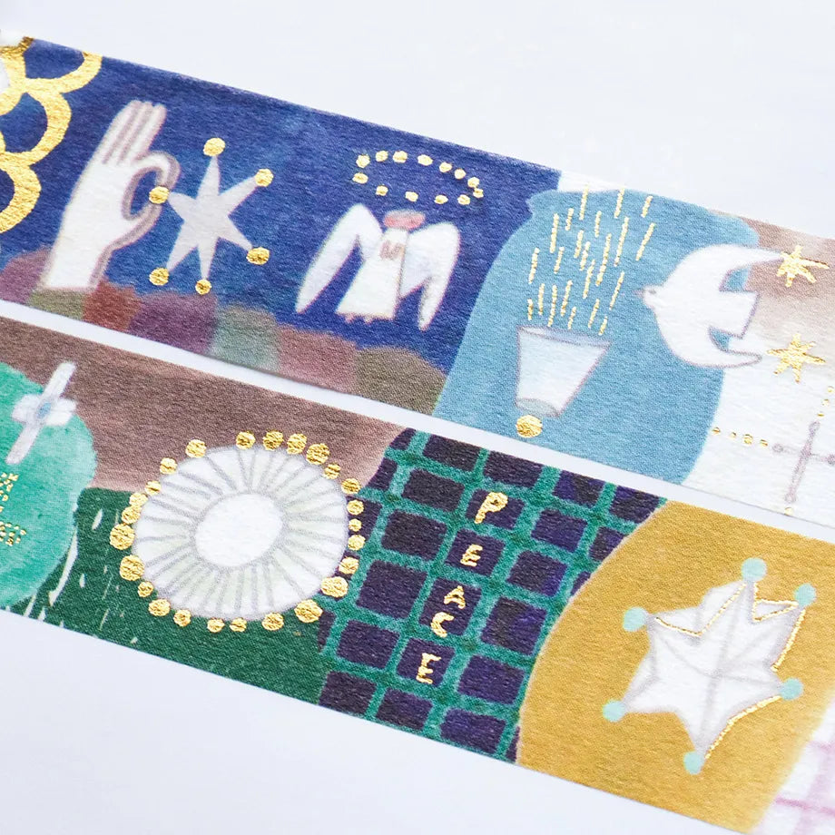 Cozyca Products - CHIHIRO SONODA Washi Tape - INORI to HIKARI

Washi tape&nbsp;by artist CHIHIRO SONODA, who is also known for embroidered works such as brooches and earrings.&nbsp;A beautiful design with various prayers and wishes.&nbsp;The occasional shiny gold foil stamping is an accent.

20mm wide x 5m long