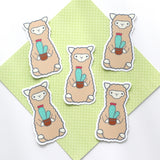 Cactus Alpaca Vinyl Sticker