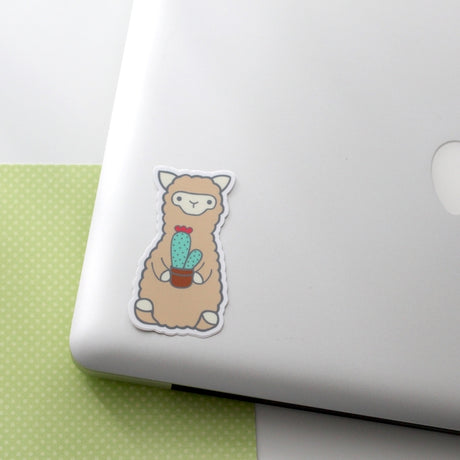 Cactus Alpaca Vinyl Sticker