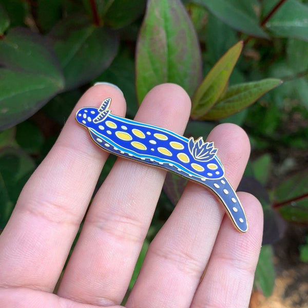 California Blue Dorid Nudibranch Enamel Pin