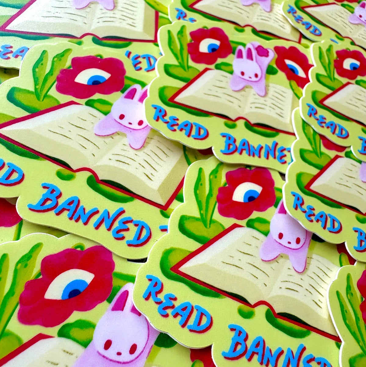 This little bunny reads banned books and so should you! Perfect for the book lover in your life.