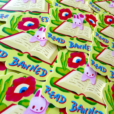 This little bunny reads banned books and so should you! Perfect for the book lover in your life.