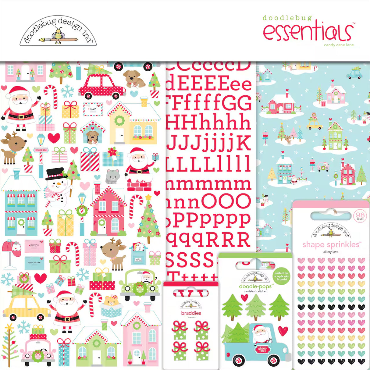 Candy Cane Lane Essentials Page Kit 12"X12"