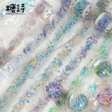 Pop these adorable new bubble themed PET Tapes into your life! These bubble themed tapes include different elements to make the bubbles even cuter such as fish, butterflies, and stars!&nbsp;

Material: PET
Size: 30mm*2000mm (1.18*78.74 inch)
Theme: Bubbles
Includes 1 roll of PET tape